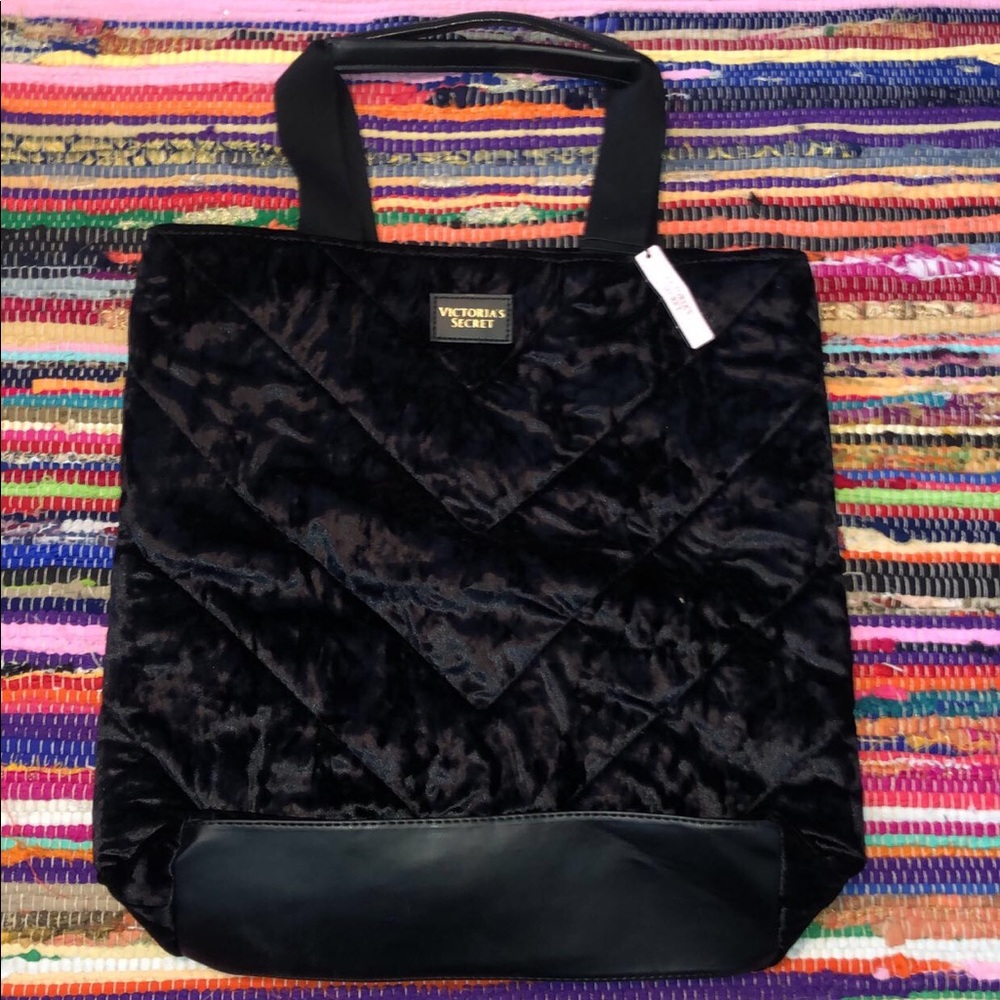 Velvet black VS tote bag!